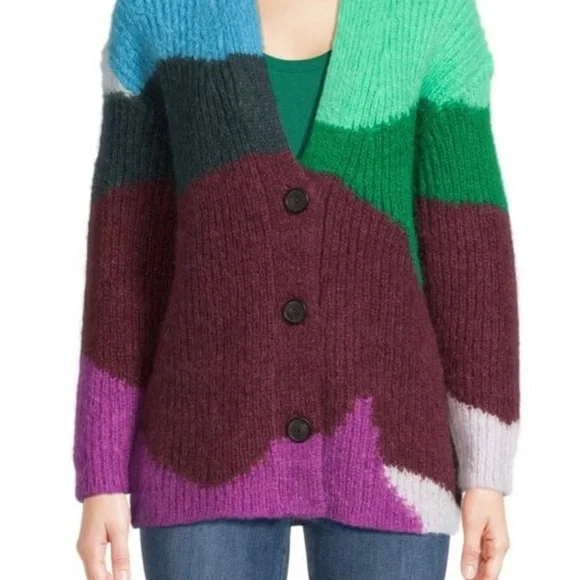 VINCE
Mohair & Alpaca Intarsia Wave Cardigan - Picture 6 of 8